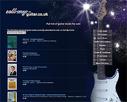 Screenshot of Sell My Guitar [click to enlarge]
