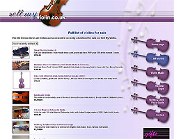 Screenshot of Sell My Violin [click to enlarge]